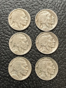 6 Buffalo Nickels
