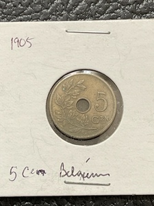 1905 Belgium Nickel