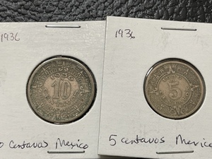 1936-M Mexico Dime and Nickel