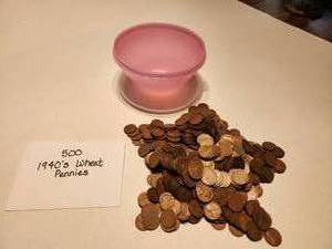 Wheat Pennies From 1940s (500 Count) Group 1