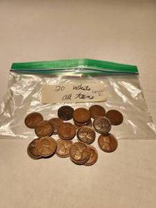 Wheat Pennies From 1910s (20 Count) Group 2