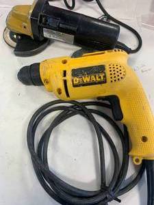 Angle Grinder & Dewalt Drill
