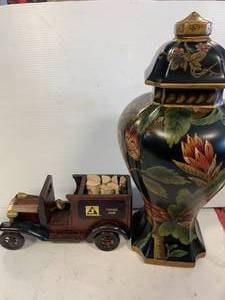 15 Inch Bali Jar & Wood Vehicle