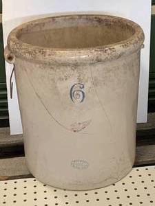 6 Gallon, Red Wing, Stoneware Crock