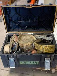 Dewalt Toolbox Full Of Tie Down Straps