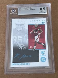 Rondale Moore 2021 Panini Encased Sapphire Signatures 125 Beckett Graded 8.5, 10 Autograph