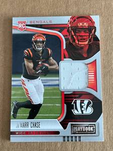 JaMarr Chase Panini Playbook Football # RMA-JMC Patch RC