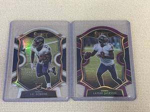 LaMar Jackson & J K Dobbins Select Concourse Die Cut Cards
