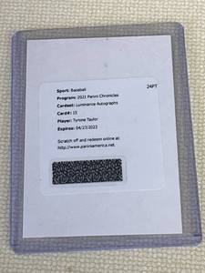 Tyrone Taylor Luminance Autographs Redemption Card Expires 4272023