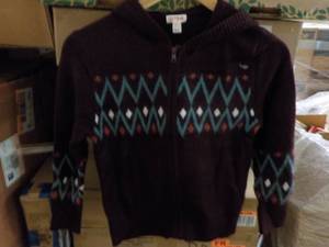 lot 62 image: 13 Cat and Jack Hooded Sweaters siz...
