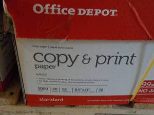 lot 80 image: Office Depot 5000 8.5 x 11 White C...
