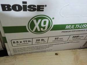 lot 83 image: Boise x9 8.5 x 11 White Copy Paper...