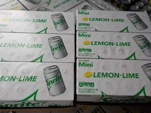 lot 237 image: 6 - 10 packs Sprite Lemon Lime Mini...