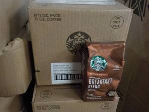 lot 244 image: 6 - 12 oz Bags Starbucks Breakfast ...