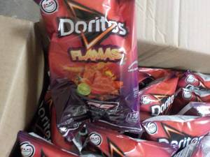 lot 251 image: Case of Doritos Flamas Chips...