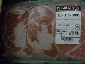 lot 281 image: Box of 10 or so Frozen Pkgs Boneles...