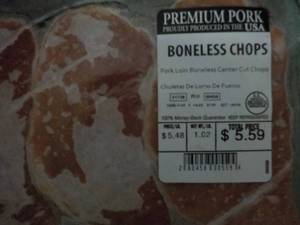 lot 282 image: Box of 10 or so Frozen Pkgs Boneles...