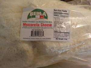 lot 297 image: 5 lb. Bag Bella Frozen Mozzarella C...