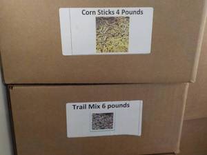 lot 301 image: 6 lb. Box Trail Mix and 4 lb. Box C...