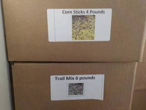 lot 302 image: 6 lb. Box Trail Mix and 4 lb. Box C...