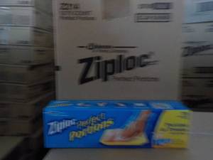 lot 379 image: Case of 12 Boxes Ziploc Perfect Por...