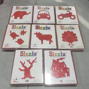 lot 10 image: 8-Sizzix Dies
