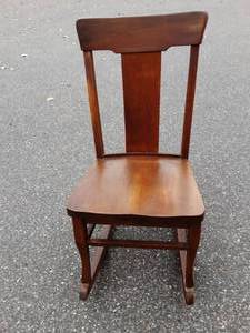 lot 19 image: Vintage Wood Rocker 17 Wide x 34 Tall
