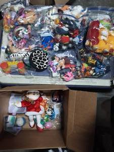 lot 30 image: Lot Of Vintage Toys Action Figures, Peanuts, Beanie Babies, Fisher-Price, Care Bears & More