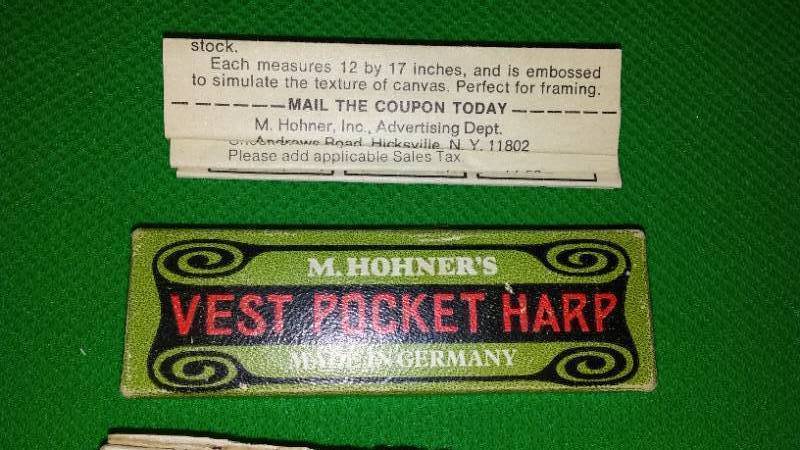 lot 46 image: Hohner Harmonica. Vest Pocket - small  A  post 1937
