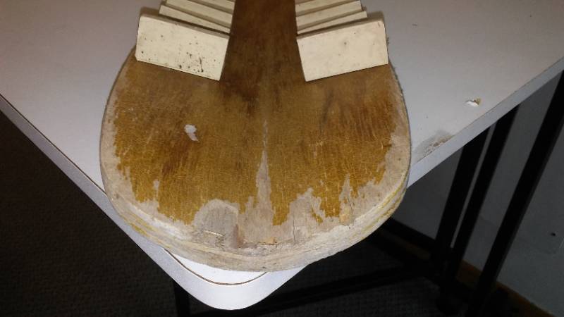 lot 37A image: Vintage SNURFER snow board and Vintage Wood Slalom Water Sk