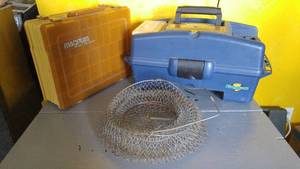 lot 56 image: Tackle Boxes And Sun Fish Basket.