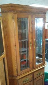 lot 201 image: Corner Curio Cabinet.