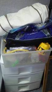 lot 202 image: Plastic Drawers, Hardware And More.