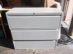 3-Drawer File Storage 42x19x39 (No Keys)