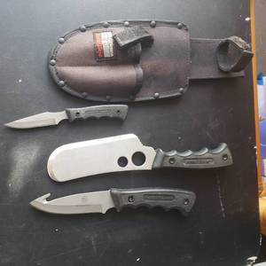 Smith & Wesson Bulls Eye 3-Piece Knife Set With Sheath