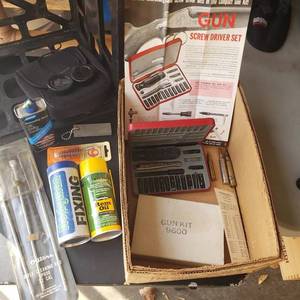 Gun Screw Driver Set & Misc. Gun Cleaning Supplies