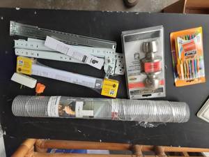Roll Of Screen Protector, New Locking Door Knob, Drawer Hardware, Pencils, Multi Plug