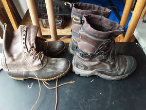 2-Pair Mens Boots (Sorel & LL Bean Size 12)