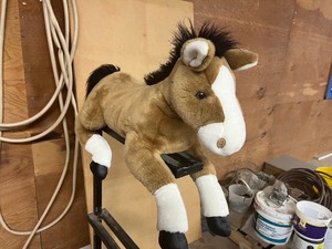 John Deere Childs Chair   big stuffed horse