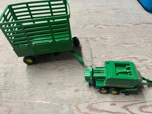 tote of toys  John Deere Toys  Matchbox cars