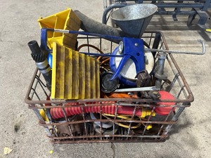crate of car parts