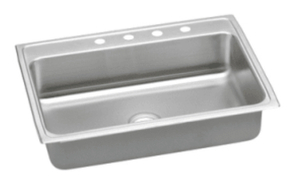 lot 1 image: ELKAY Gourmet 31 Single Basin Drop In Stainless Steel Kitchen Sink