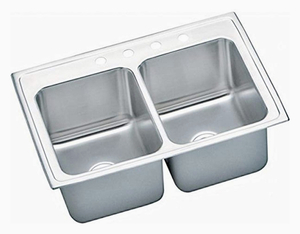 lot 2 image: ELKAY DLR3322102 Sink, 33 x 22, Stainless Steel