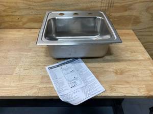 lot 30 image: ELKAY Lusterstone Stainless Steel Single Bowl Top Mount ADA Sink
