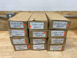 lot 124 image: LACAVA Lot of 12-  7100-11-NI Trap P-Trap Assemblies - Brushed Nickel