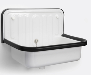 lot 129 image: ALAPE BUCKET SINK WITH BLACK TRIM