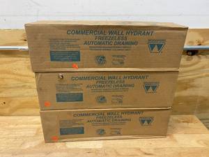 lot 138 image: WOODFORD Lot of 3- 67C-10 Model 67 Wall Hydrant, 10-Inch, C Inlet
