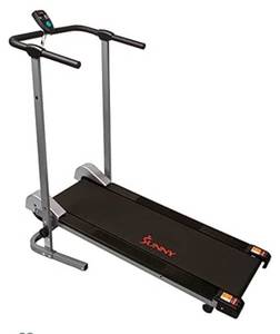 lot 159 image: Sunny Health & Fitness SF-T1407M Foldable Manual Walking Treadmill