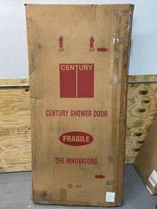 lot 146 image: Century Bathworks CTX-5 clear tempered shower door.