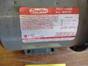 Dayton 13 hp. Electric Motor, 115 ...